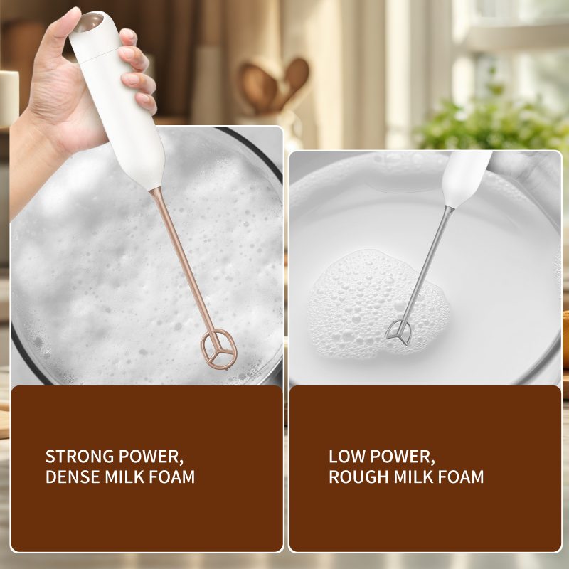 KJBQ-21J KLT Alkaline Battery Electric Milk Frother Food Automatic Milk Forther Coffee Foamer Mixer Mixer Coffee Kitchen with Base - Image 11