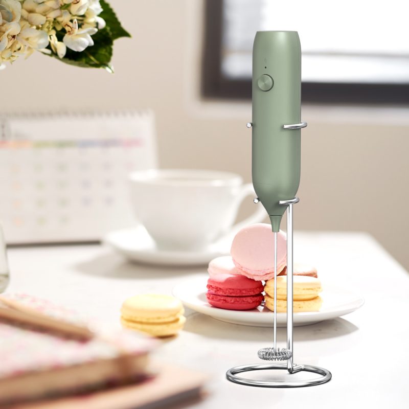 Milk Foamer KJBQ-7-BS with Base KLT Rechargeable Electric Milk Frother Automatic Milk Forther Coffee Foamer Mixer Coffee Kitchen - Image 5