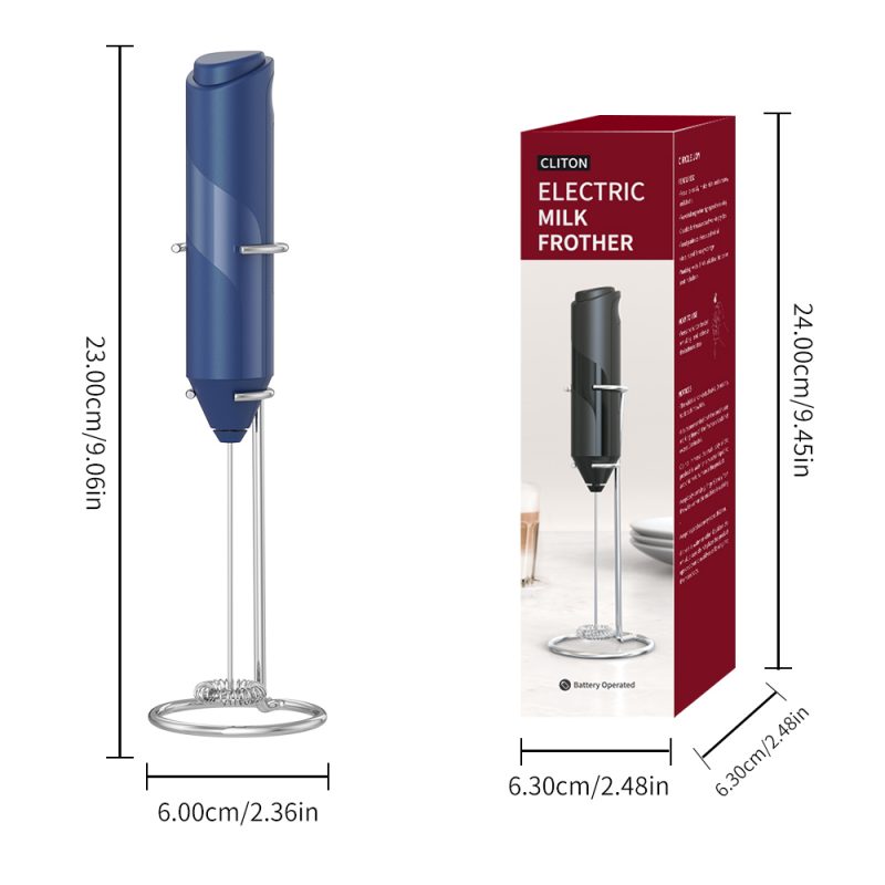 KJBQ-4-BS KLT Dark Knight Series Multiple Colors Alkaline Battery Electric Milk Frother Automatic Milk Forther Coffee Foamer Mixer Coffee Kitchen with Base - Image 7