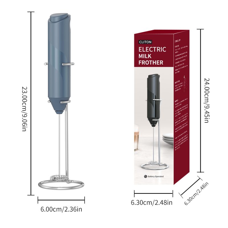 KJBQ-4-BS KLT Dark Knight Series Multiple Colors Alkaline Battery Electric Milk Frother Automatic Milk Forther Coffee Foamer Mixer Coffee Kitchen with Base - Image 14