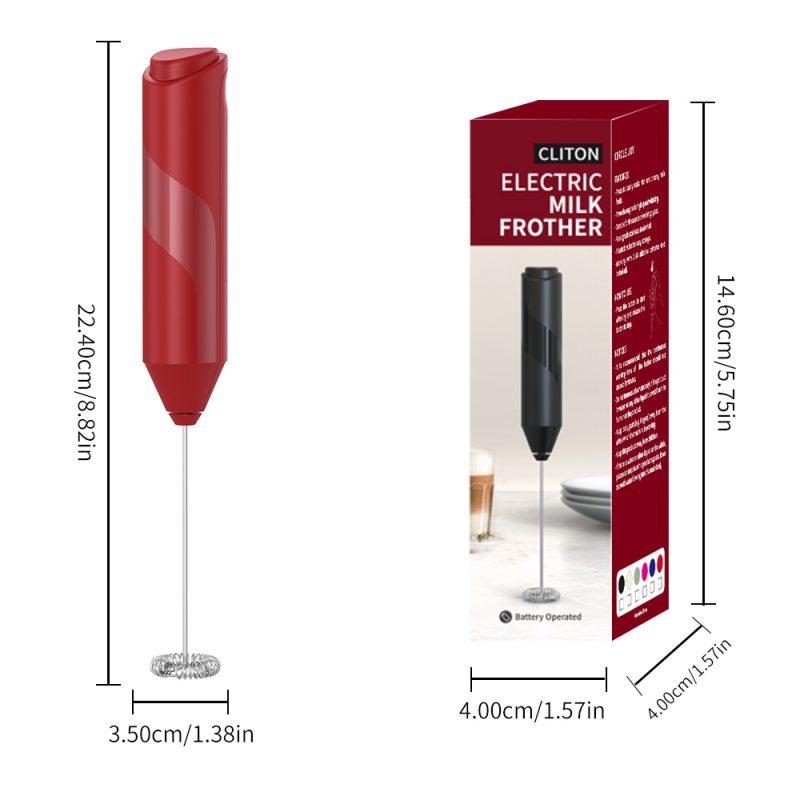 KJBQ-4 KLT Dark Knight Series Alkaline Battery Electric Milk Frother Automatic Milk Forther Coffee Foamer Mixer  Coffee Kitchen - Image 13