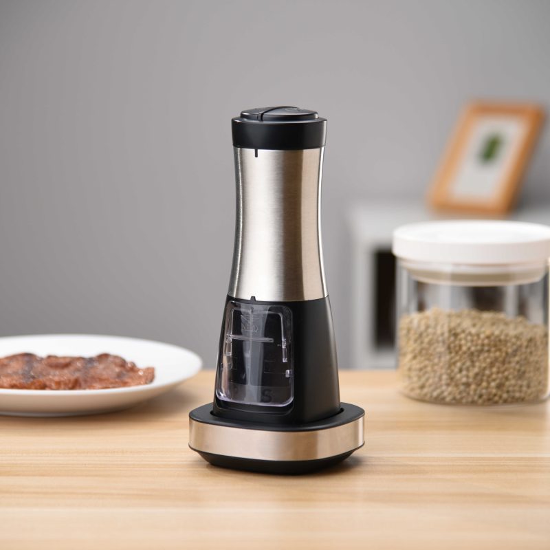 KYMQ-8A/8B/8C 2 in 1 Multifunctional Pepper Grinder Base Charging Rechargeable Pepper and Salt Electric Shaker Grinder Mill with Base Kitchen Tools and Utensils - Image 3