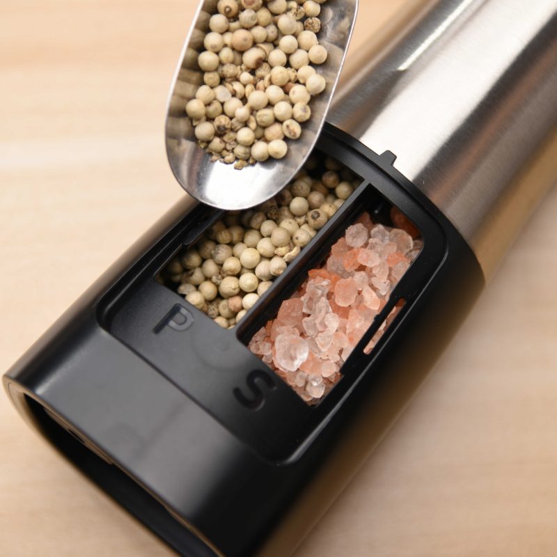 KYMQ-8A/8B/8C 2 in 1 Multifunctional Pepper Grinder Base Charging Rechargeable Pepper and Salt Electric Shaker Grinder Mill with Base Kitchen Tools and Utensils - Image 5