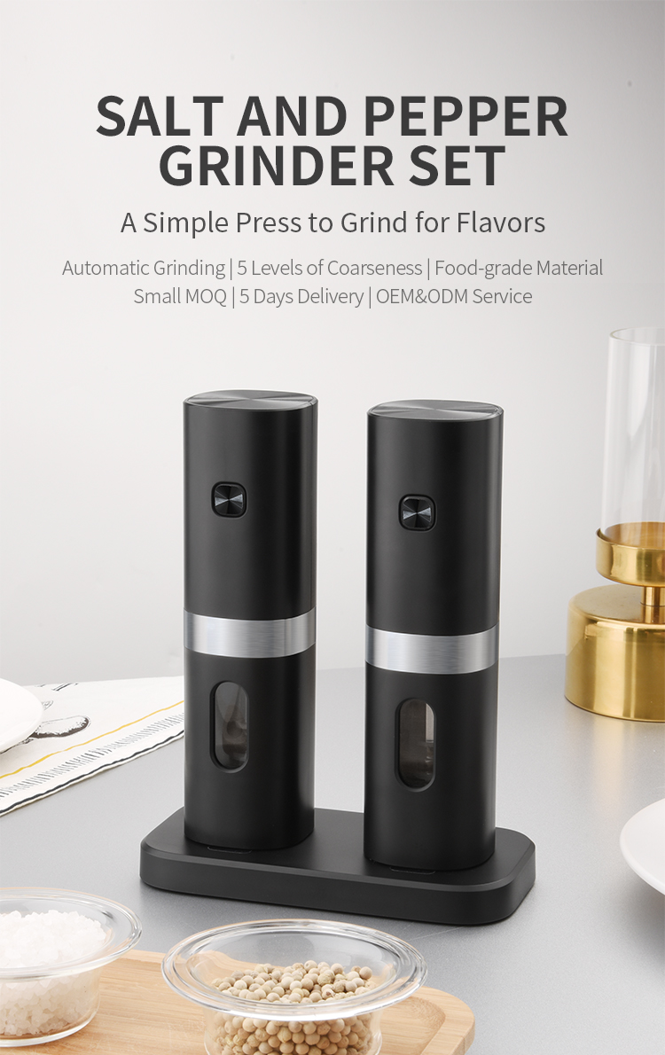 KELITONG SALT AND PEPPER ELECTRIC GRINDER SET