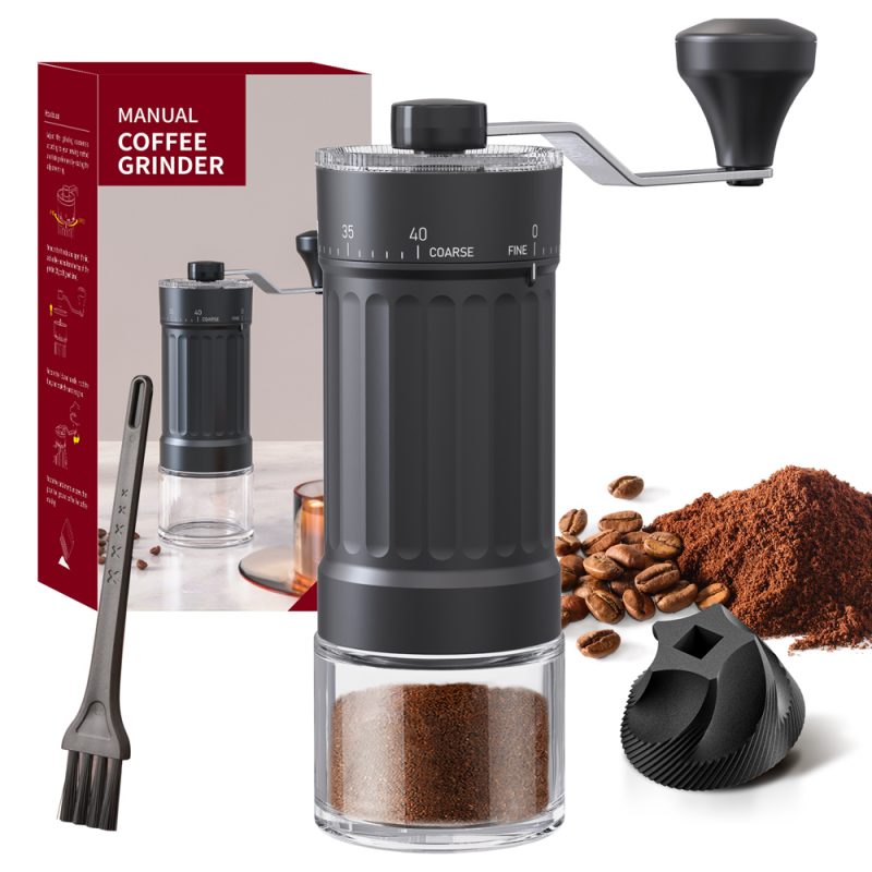 KMDJ-HC KLT New Arrival Manual Coffee Grinder Coffee Grinder Ceramic Burr Version with External Coarseness Adjustment RingSmart Coffee Maker For Household - Image 3