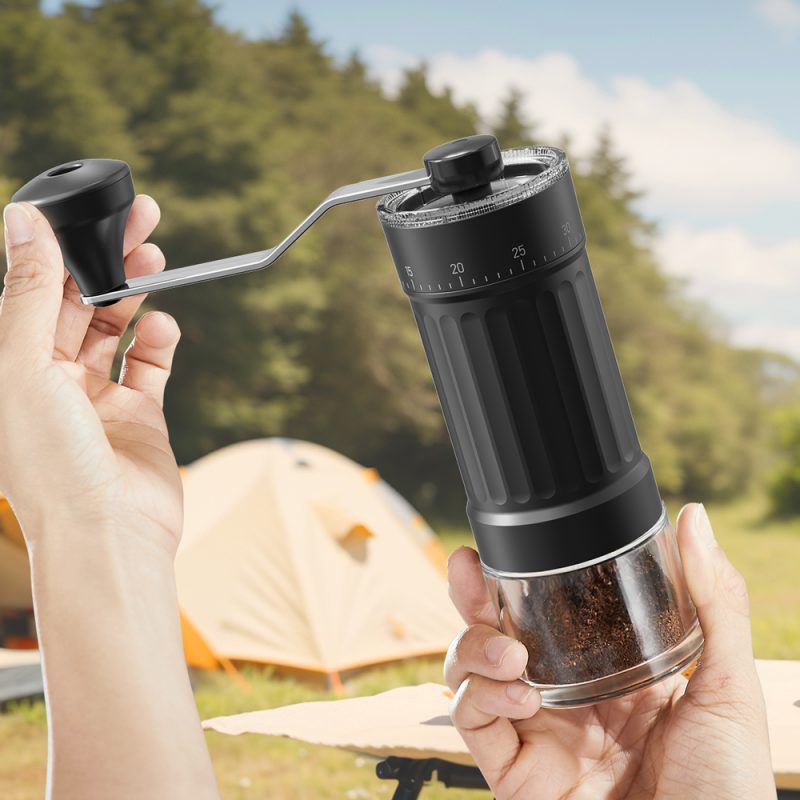 KMDJ-HC KLT New Arrival Manual Coffee Grinder Coffee Grinder Ceramic Burr Version with External Coarseness Adjustment RingSmart Coffee Maker For Household - Image 4