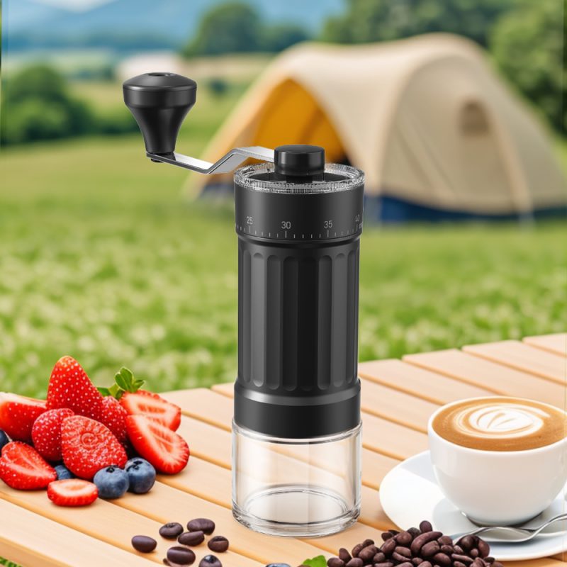 KMDJ-HC KLT New Arrival Manual Coffee Grinder Coffee Grinder Ceramic Burr Version with External Coarseness Adjustment RingSmart Coffee Maker For Household - Image 12