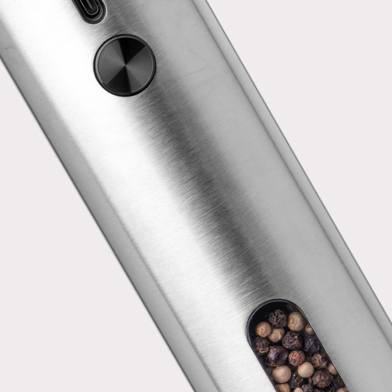 KYMQ-75A KLT New Arrival Rechargeable Stainless Steel Electric Gravity Sensing Pepper And Salt Grinder Mill with External Coarseness Adjustable Ring - Image 10
