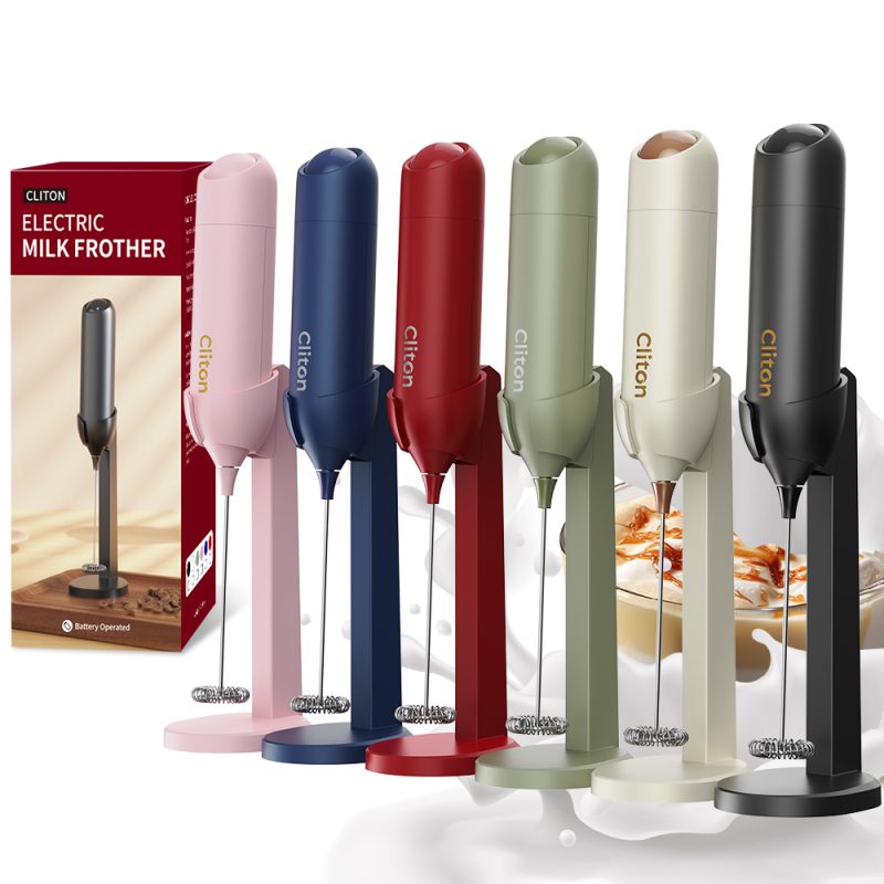 KJBQ-21-BSA7 KLT Alkaline Batteries Electric Milk Frother Automatic Milk Forther Coffee Foamer Mixer Coffee Kitchen with an Innovative Stand - Image 9