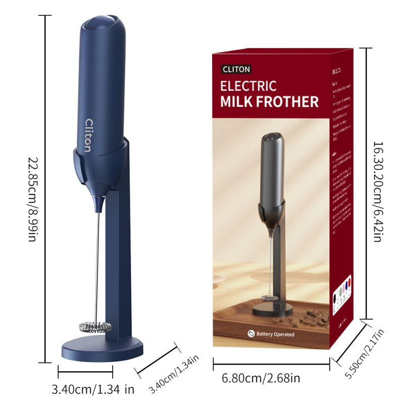KJBQ-21-BSA7 KLT Alkaline Batteries Electric Milk Frother Automatic Milk Forther Coffee Foamer Mixer Coffee Kitchen with an Innovative Stand - Image 26