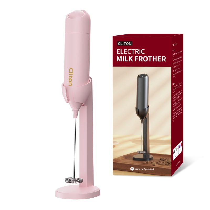 KJBQ-21-BSA7 KLT Alkaline Batteries Electric Milk Frother Automatic Milk Forther Coffee Foamer Mixer Coffee Kitchen with an Innovative Stand - Image 5