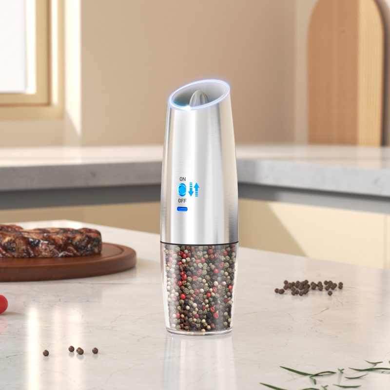 KYMQ-57A KLT Rechargeable Electric Pepper Grinder Stainless Steel Casing - Image 3