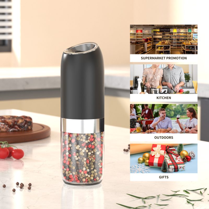 KYMQ-60B KLT New Arrival Alkaline Battery Gravity Sensing Pepper And Salt Grinder Mill - Image 6