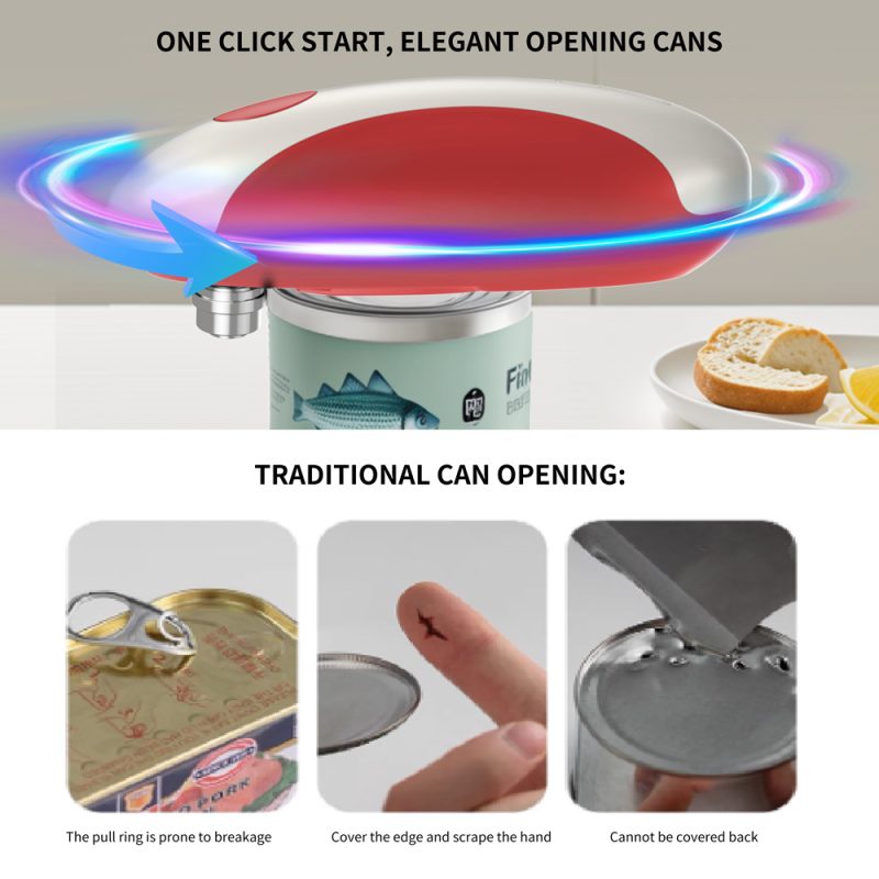 KGQ-5A KLT New Arrival Rechargeable Electric Can Opener Red - Image 4