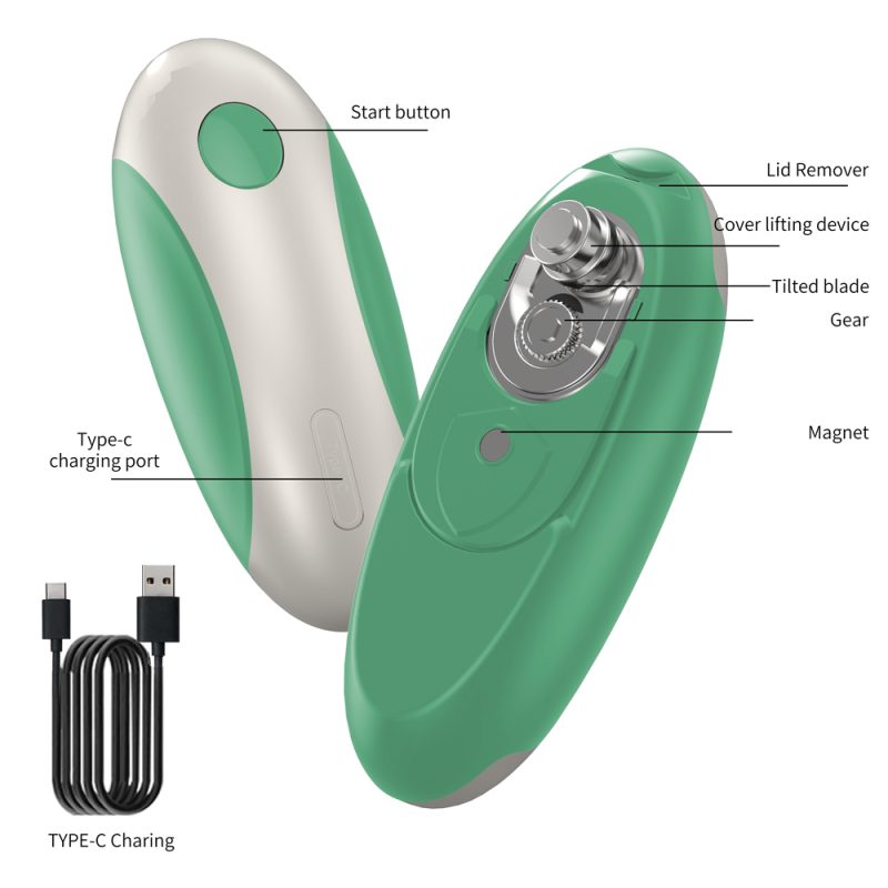 KGQ-5A KLT New Arrival Rechargeable Electric Can Opener Green - Image 11