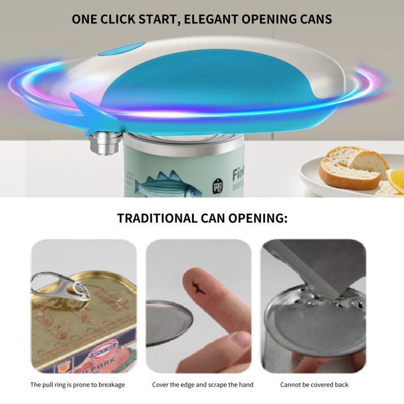 KGQ-5A KLT New Arrival Rechargeable Electric Can Opener Blue - Image 4