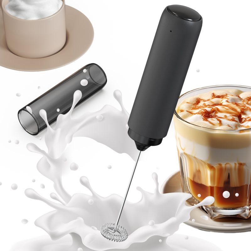 KJBQ-65 KLT Multiple Colors Rechargable Portable Electric Milk Frother Automatic Milk Forther Coffee Foamer Mixer Coffee Kitchen with Storage Sleeve - Image 4