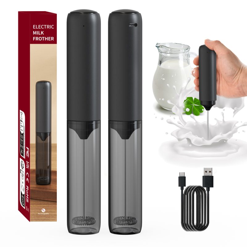 KJBQ-65 KLT Multiple Colors Rechargable Portable Electric Milk Frother Automatic Milk Forther Coffee Foamer Mixer Coffee Kitchen with Storage Sleeve - Image 6