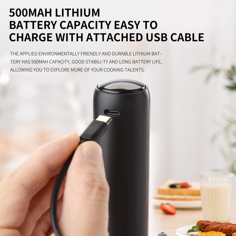 KJBQ-65 KLT Multiple Colors Rechargable Portable Electric Milk Frother Automatic Milk Forther Coffee Foamer Mixer Coffee Kitchen with Storage Sleeve - Image 8