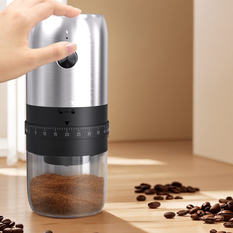 KMDJ-4AW KLT Electric Coffee Grinder Ceramic Grinding Burr Version with External Coarseness Adjustment Ring - Image 10