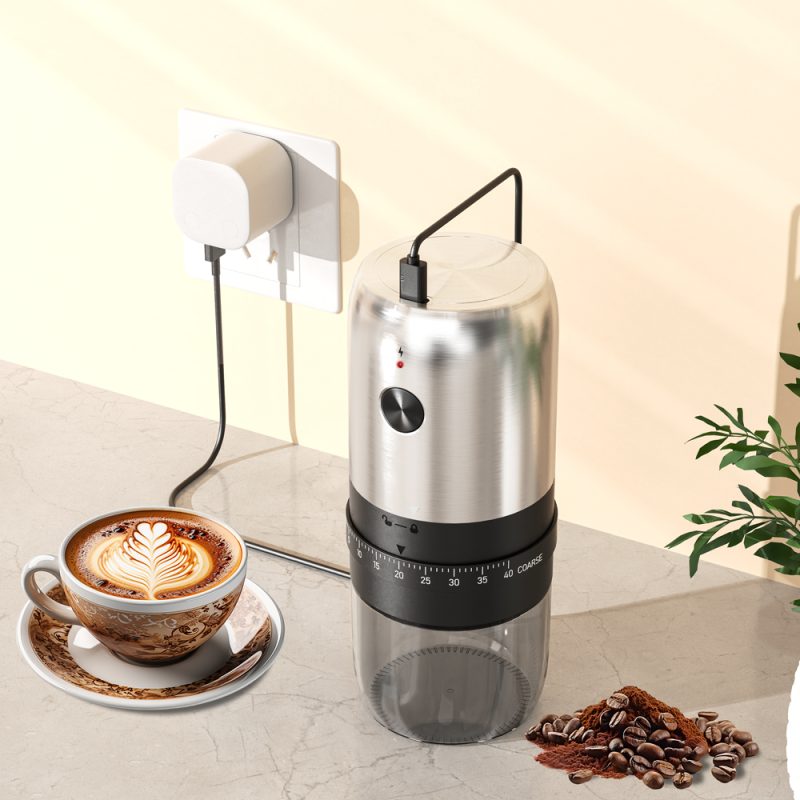 KMDJ-4AW KLT Electric Coffee Grinder Ceramic Grinding Burr Version with External Coarseness Adjustment Ring - Image 5