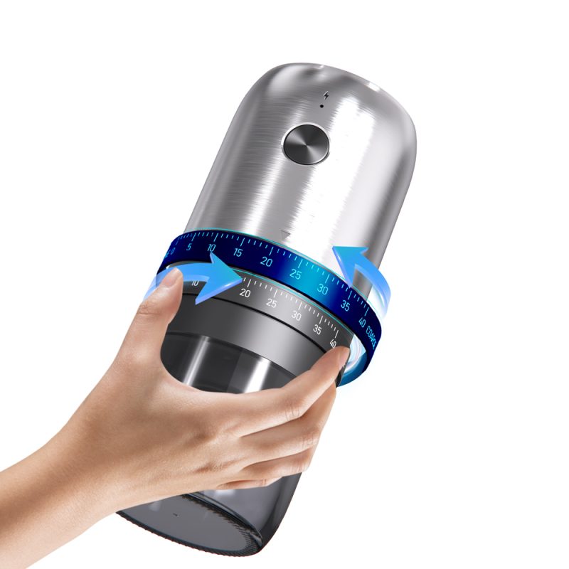 KMDJ-4AW KLT Electric Coffee Grinder Ceramic Grinding Burr Version with External Coarseness Adjustment Ring - Image 9