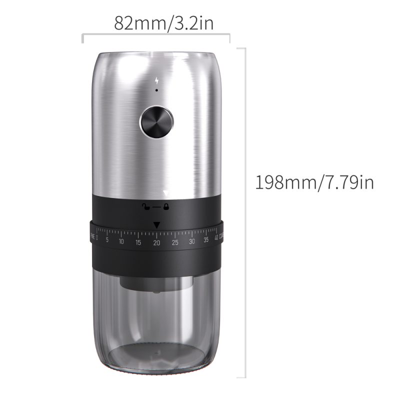 KMDJ-4AW KLT Electric Coffee Grinder Ceramic Grinding Burr Version with External Coarseness Adjustment Ring - Image 3