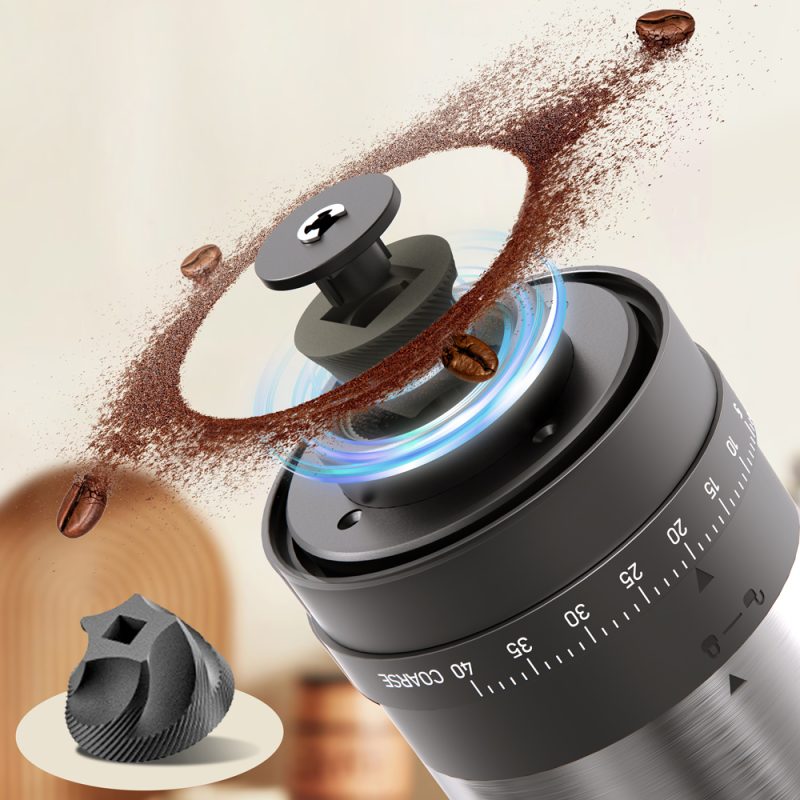 KMDJ-4AW KLT Electric Coffee Grinder Ceramic Grinding Burr Version with External Coarseness Adjustment Ring - Image 7