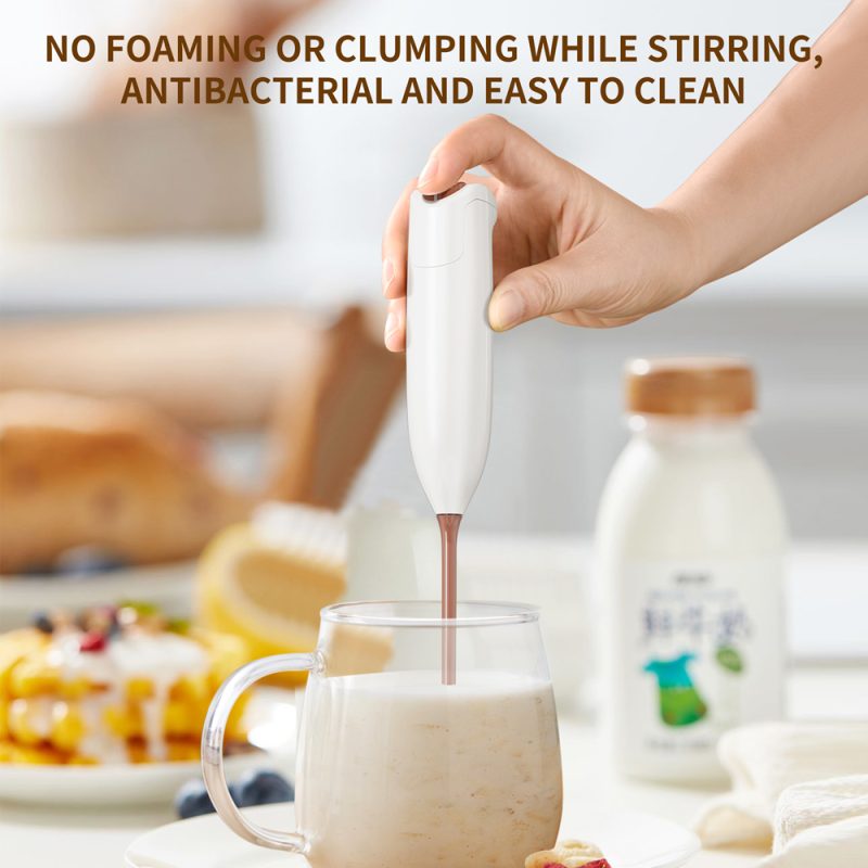 Egg Beater Factory KJBQ-93J KLT Alkaline Battery Electric Milk Frother Food Automatic Milk Forther Coffee Foamer Mixer Mixer Coffee Kitchen with Base - Image 5