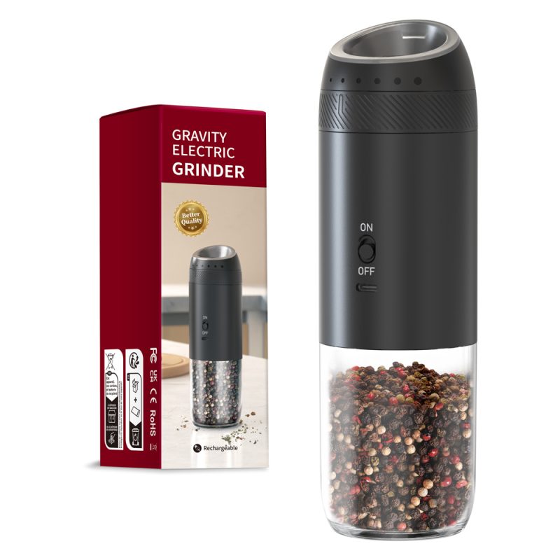 KYMQ-71A KLT New Arrival Rechargeable Electric Gravity Sensing Pepper And Salt Grinder Mill with External Coarseness Adjustable Ring - Image 8