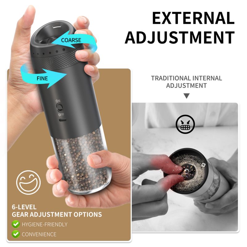 DGS-KYMQ-71A KLT New Arrival Gravity Sensing Rechargeable Electric Salt And Pepper Grinder - Image 10