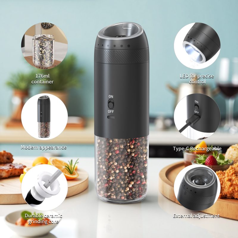 DGS-KYMQ-71A KLT New Arrival Gravity Sensing Rechargeable Electric Salt And Pepper Grinder - Image 9