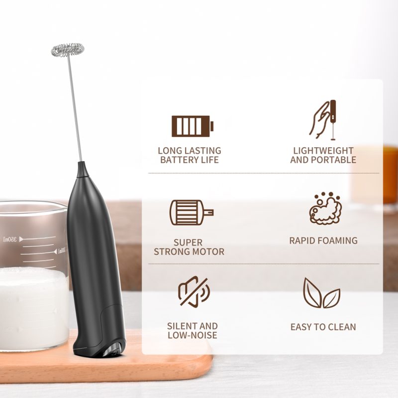 2025 Milk Frother KJBQ-93 KLT Multiple Colors Alkaline Batteries Electric Milk Frother Automatic Milk Forther Coffee Foamer Mixer Coffee Kitchen - Image 2