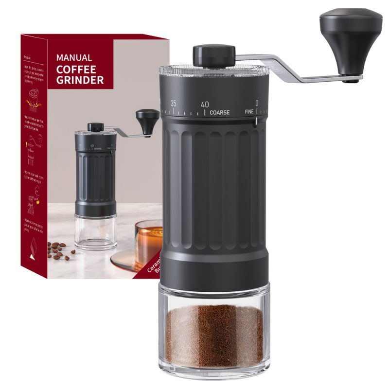 KMDJ-HC KLT New Arrival Manual Coffee Grinder Coffee Grinder Ceramic Burr Version with External Coarseness Adjustment RingSmart Coffee Maker For Household - Image 16