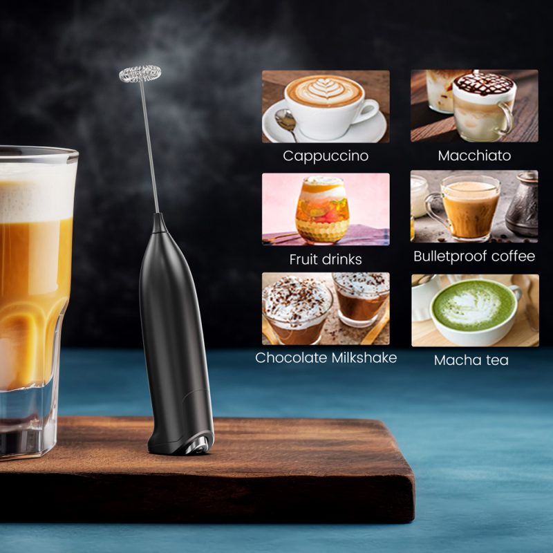 2025 Milk Frother KJBQ-93 KLT Multiple Colors Alkaline Batteries Electric Milk Frother Automatic Milk Forther Coffee Foamer Mixer Coffee Kitchen - Image 12