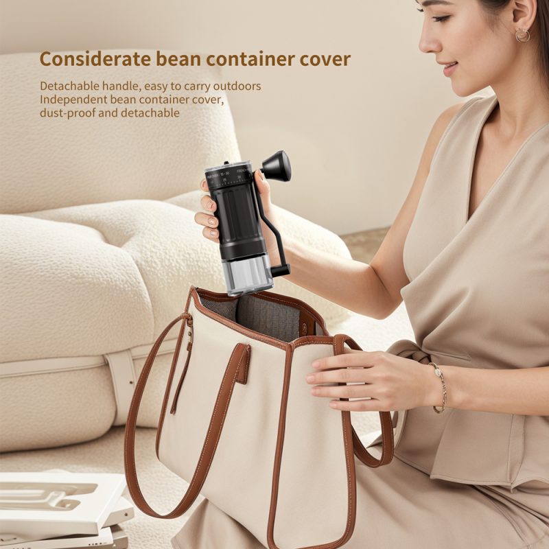 KMDJ-HC KLT New Arrival Manual Coffee Grinder Coffee Grinder Ceramic Burr Version with External Coarseness Adjustment RingSmart Coffee Maker For Household - Image 18