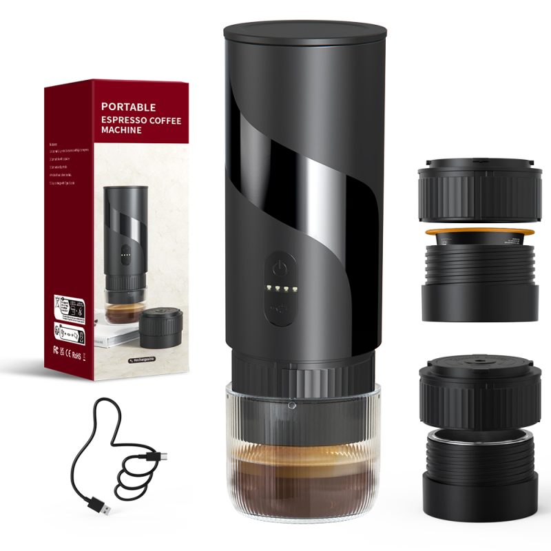 Portable Espresso Coffee Maker KFJ-1S-S1201C1 Rechargeable Electric Portable Espresso Machine Source Factory KELITONG