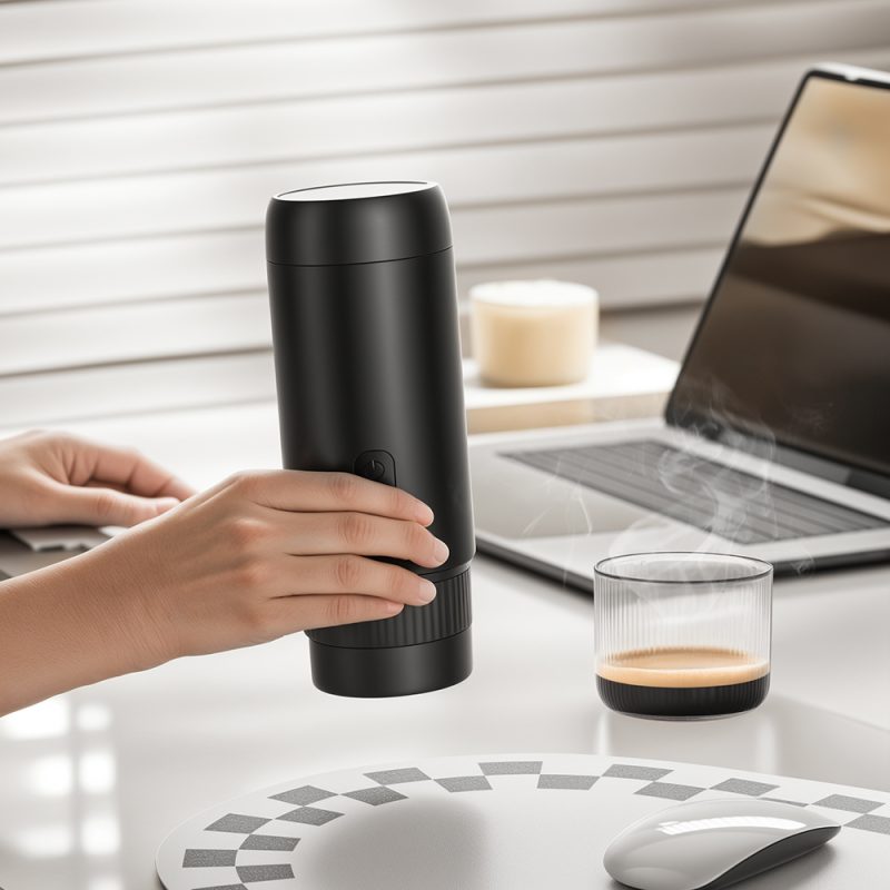 Portable Espresso Maker Electric for Travel Mini Coffee Machine KFJ-2S-S1201C1 Rechargeable Electric Coffee Maker Source Factory KELITONG
