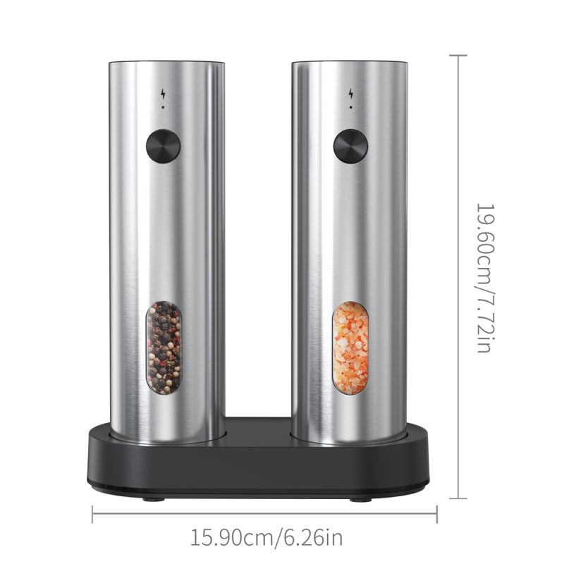 KYMQ-67C 2025 Rechargeable Salt And Pepper Grinder Set Adjustable Stainless Steel Salt And Pepper Mill - Image 8