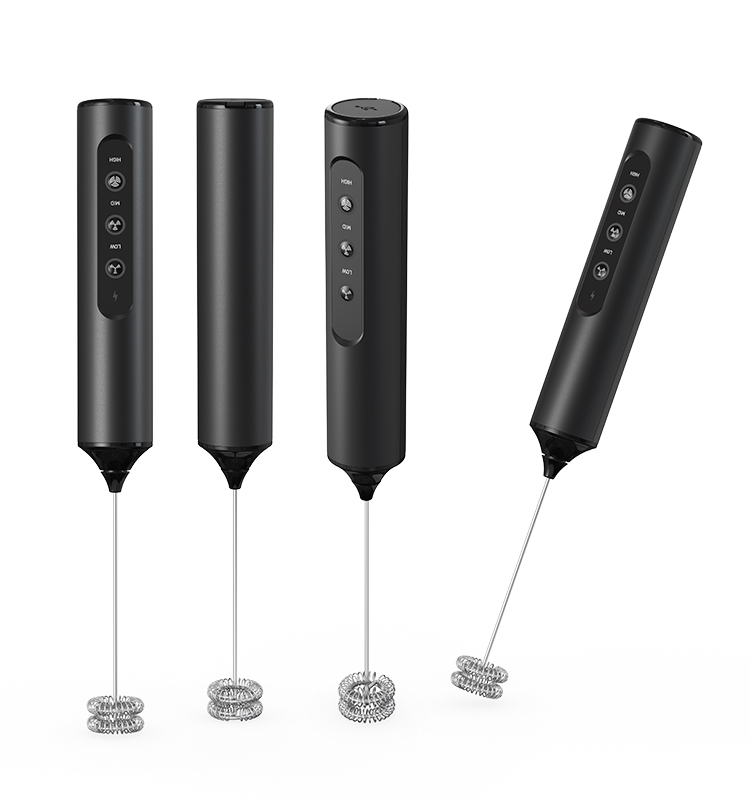 2025 Milk Frother New Arrival KJBQ-23X Rechargeable Electric Milk Frother Automatic Handheld Milk Frother Coffee Foamer Mixer Coffee 3 Gears of Speed Control - Image 2