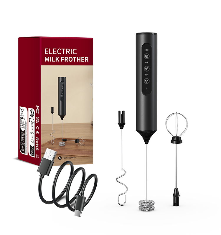 2025 Milk Frother New Arrival KJBQ-23X Rechargeable Electric Milk Frother Automatic Handheld Milk Frother Coffee Foamer Mixer Coffee 3 Gears of Speed Control - Image 15